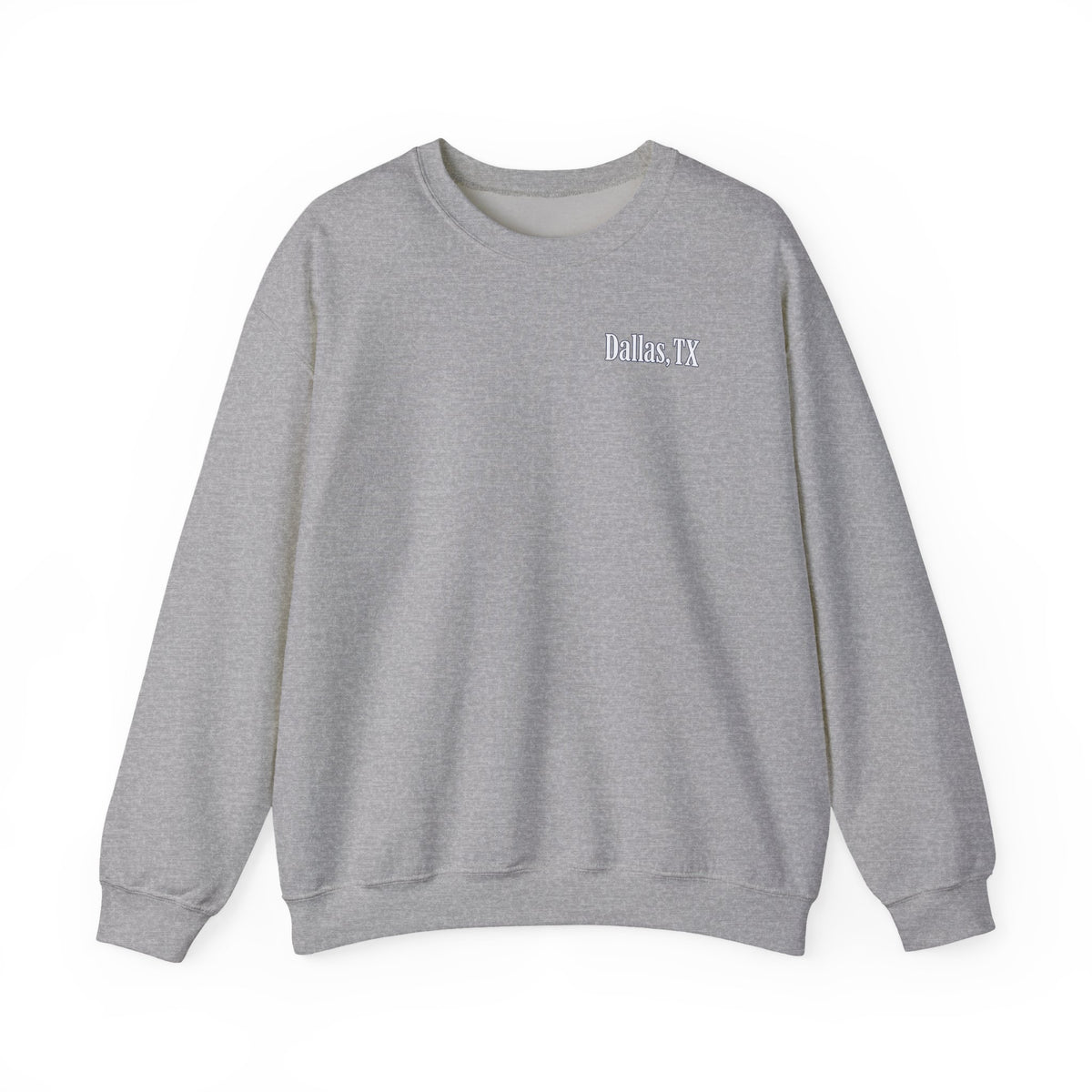 Dallas Football Crewneck Sweatshirt — Navy, White & Gray