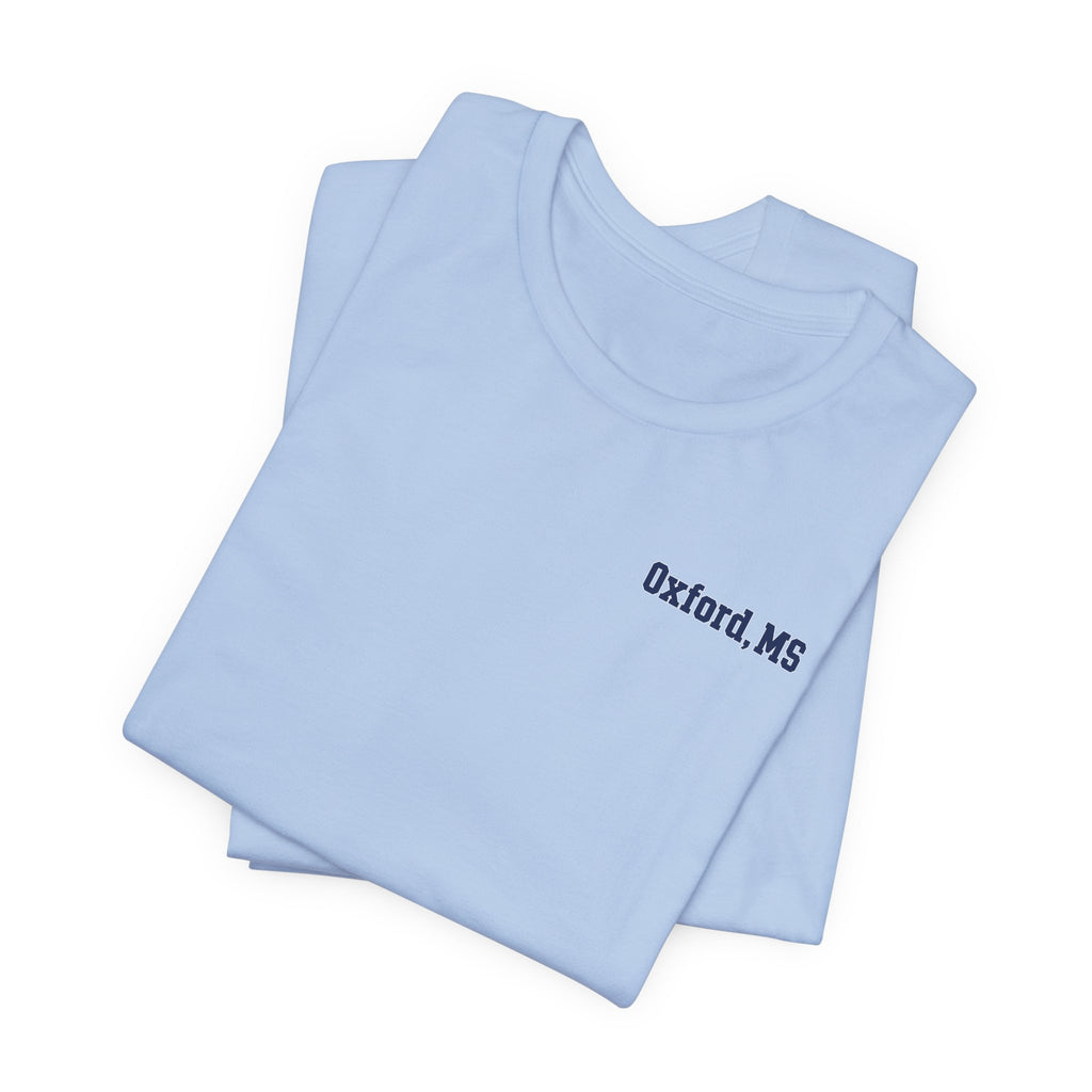 Oxford Field Addition T-Shirt — Baby Blue, Red & White