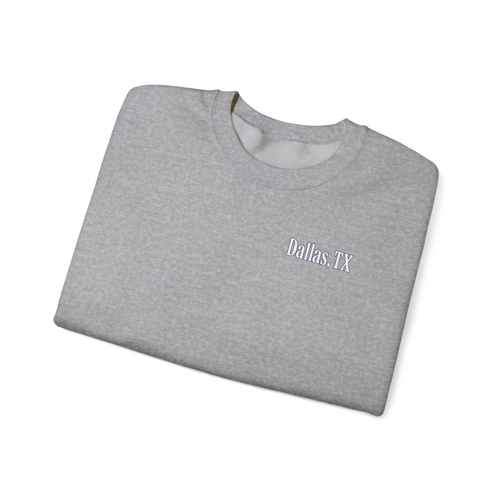 Dallas Football Crewneck Sweatshirt — Navy, White & Gray
