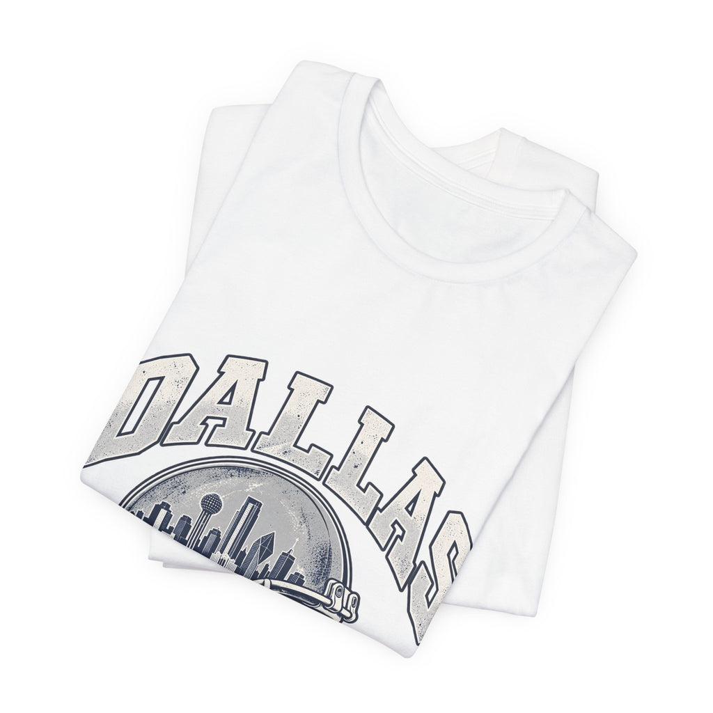 Dallas Football Front Graphic T-Shirt — Navy, White & Gray