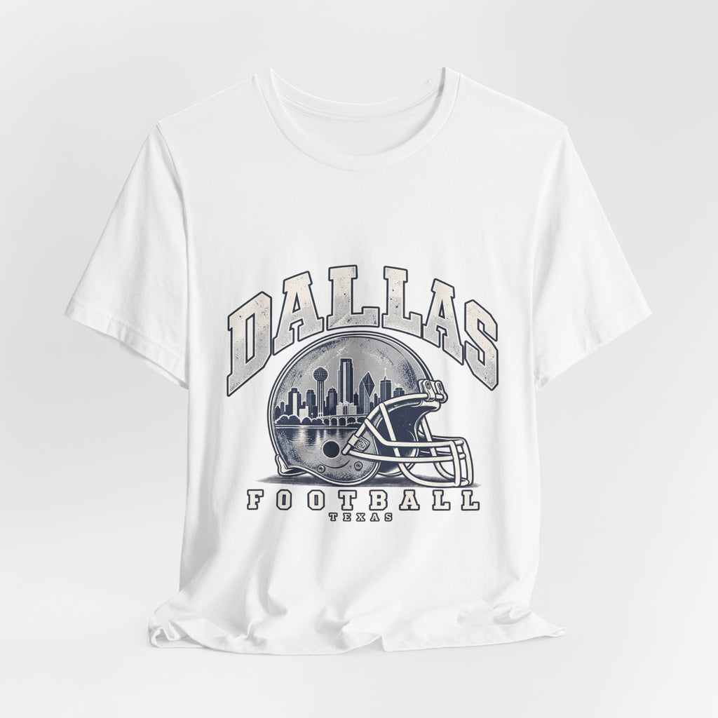 Dallas Football Front Graphic T-Shirt — Navy, White & Gray