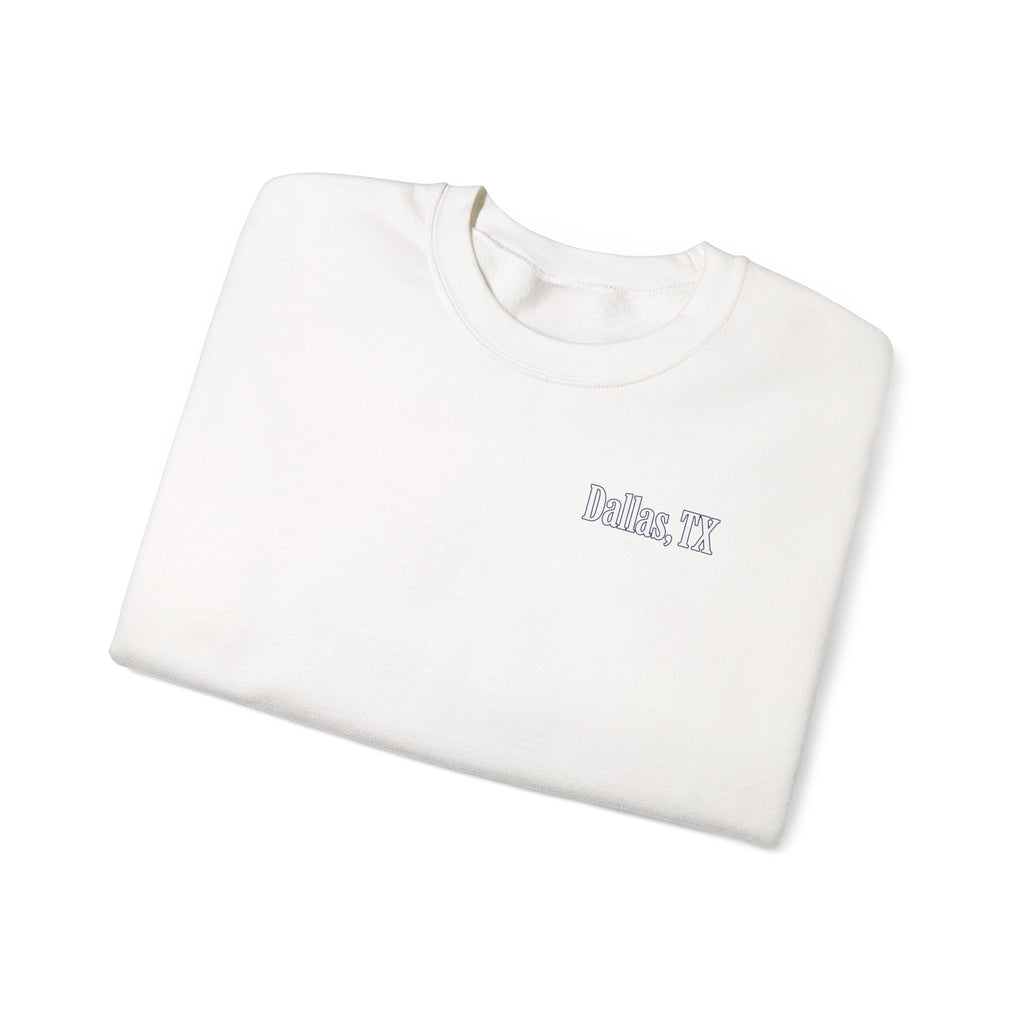 Dallas Football Crewneck Sweatshirt — Navy, White & Gray
