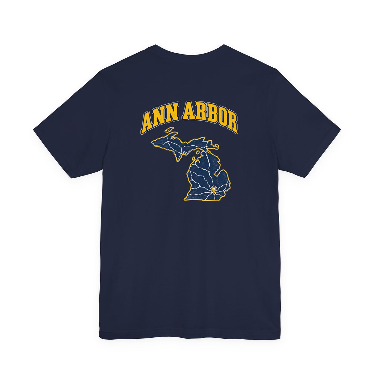 Ann Arbor Roads T-Shirt — Navy