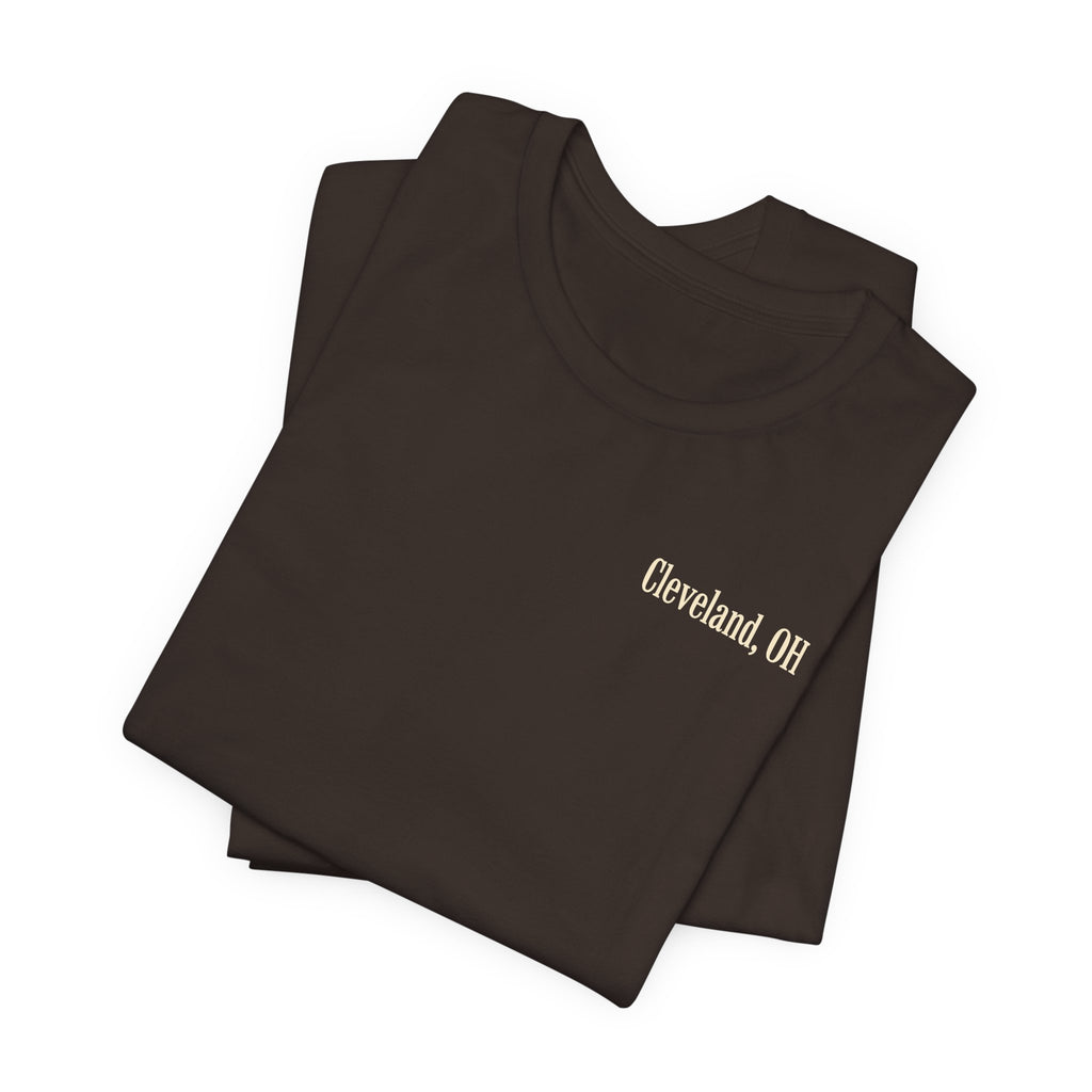 Cleveland Football T-Shirt — Brown, Orange & White