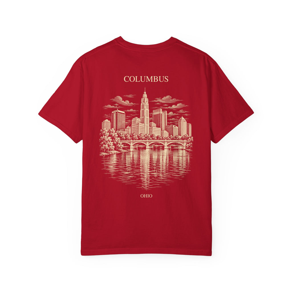 Columbus Local Landmarks T-Shirt — Red