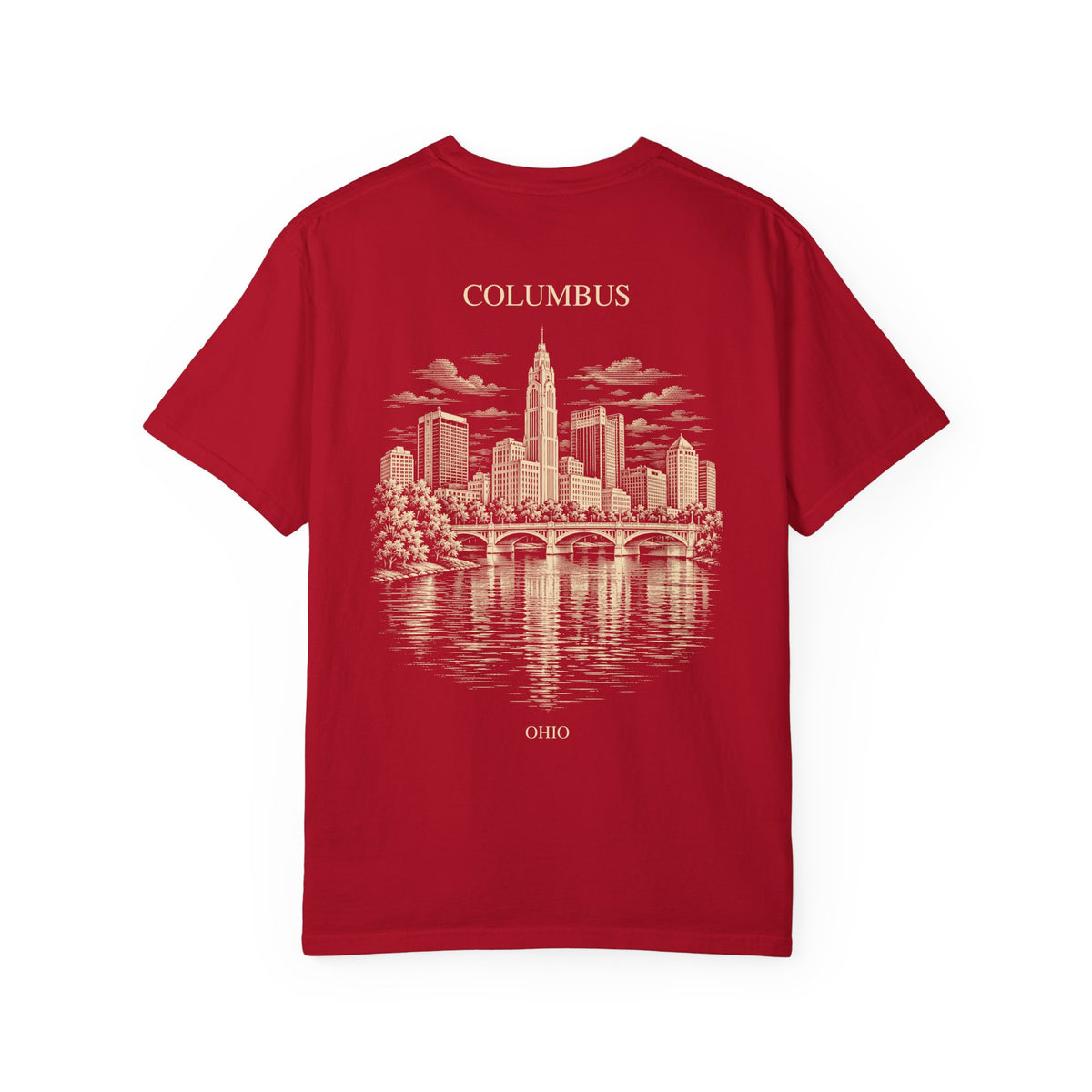 Columbus Local Landmarks T-Shirt — Red
