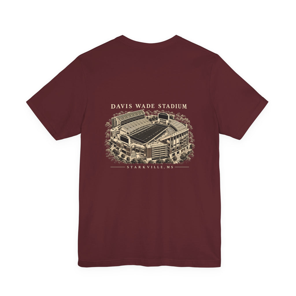 Davis Wade Stadium T-Shirt — Maroon