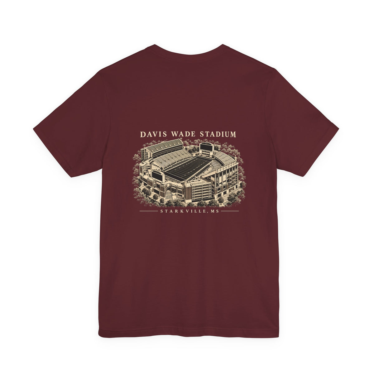 Davis Wade Stadium T-Shirt — Maroon