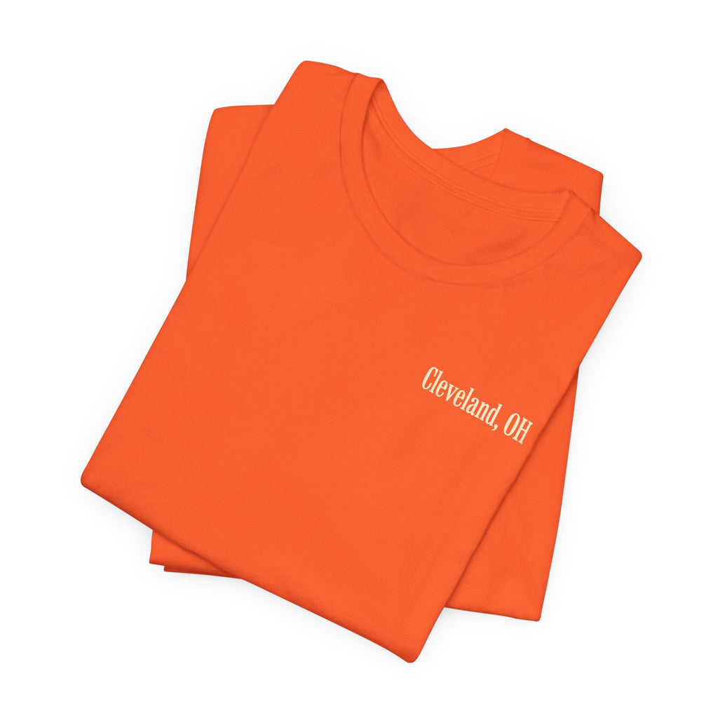Cleveland Football T-Shirt — Brown, Orange & White