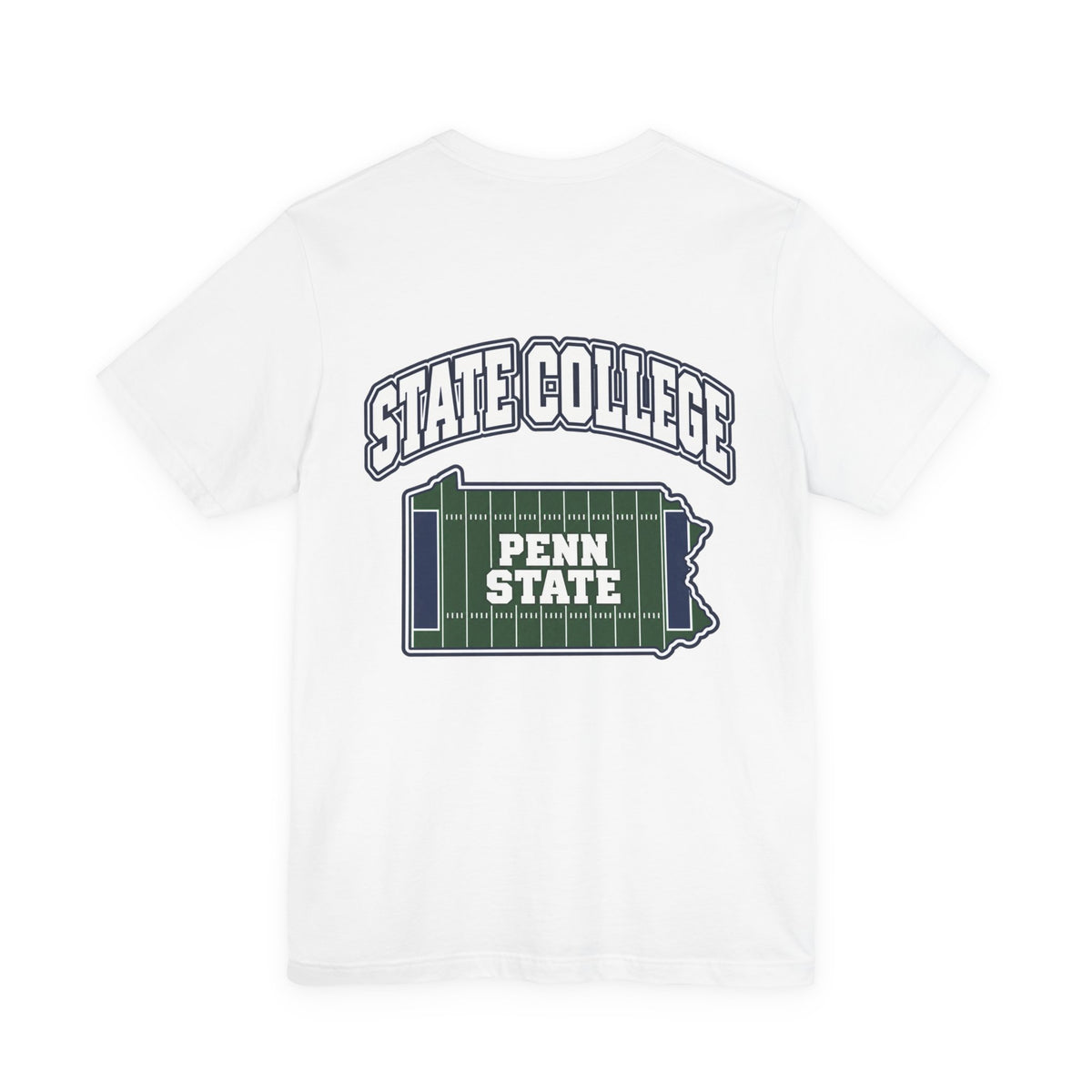 State College Field Addition T-Shirt — Navy & White