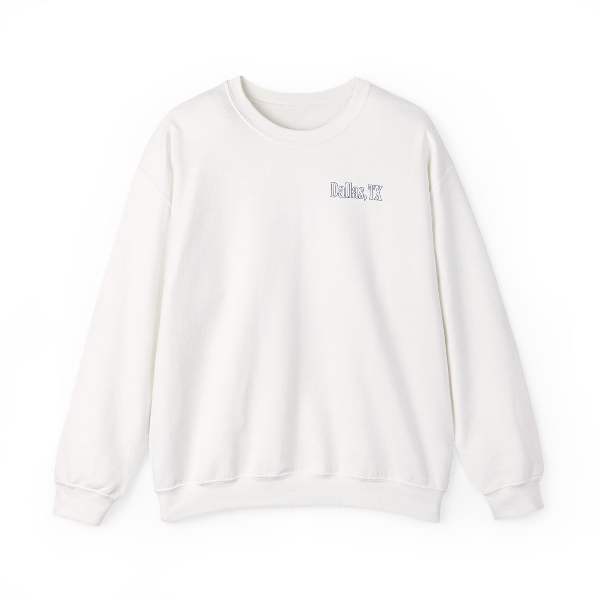 Dallas Football Crewneck Sweatshirt — Navy, White & Gray