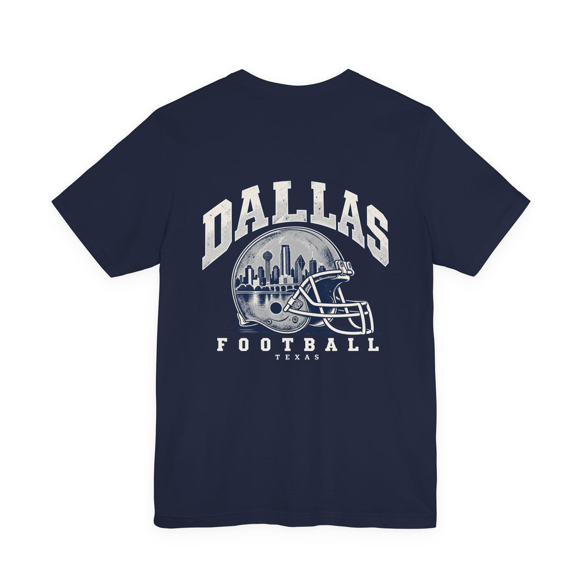 Dallas Football T-Shirt — Navy, White & Gray