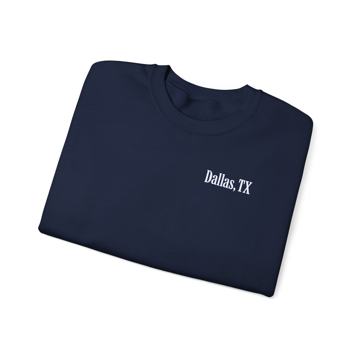 Dallas Football Crewneck Sweatshirt — Navy, White & Gray