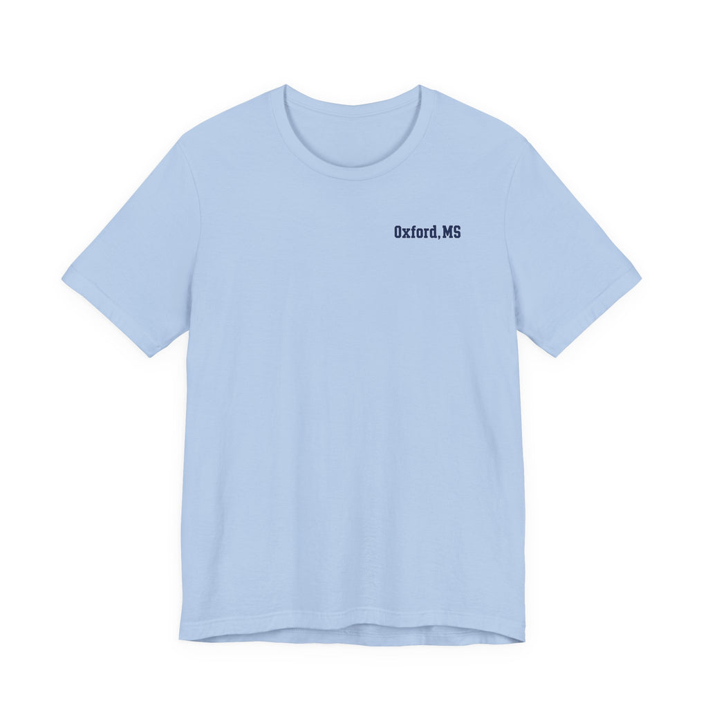 Oxford Field Addition T-Shirt — Baby Blue, Red & White