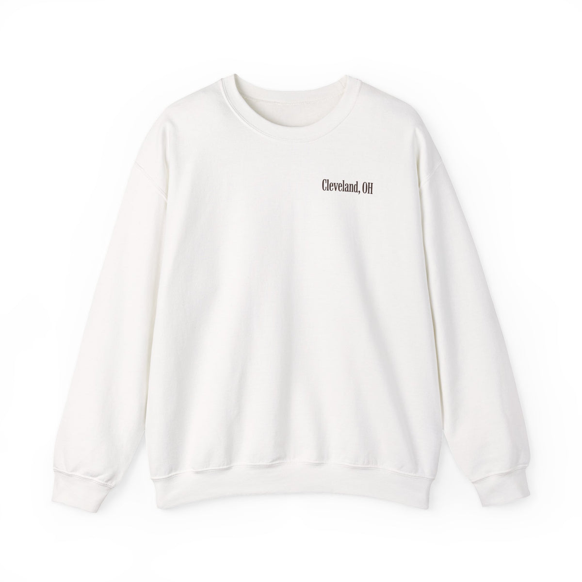 Cleveland Football Crewneck Sweatshirt — Brown, Orange & White
