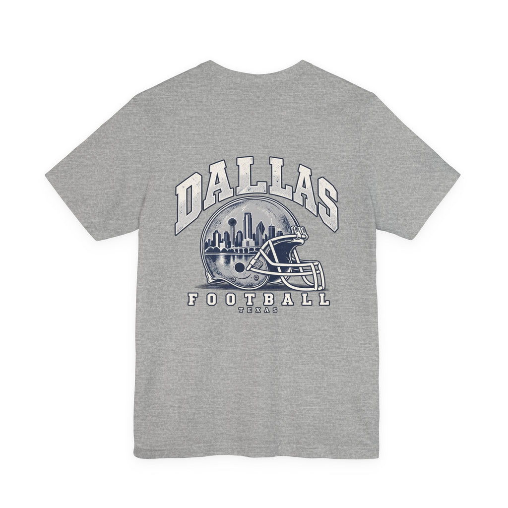 Dallas Football T-Shirt — Navy, White & Gray