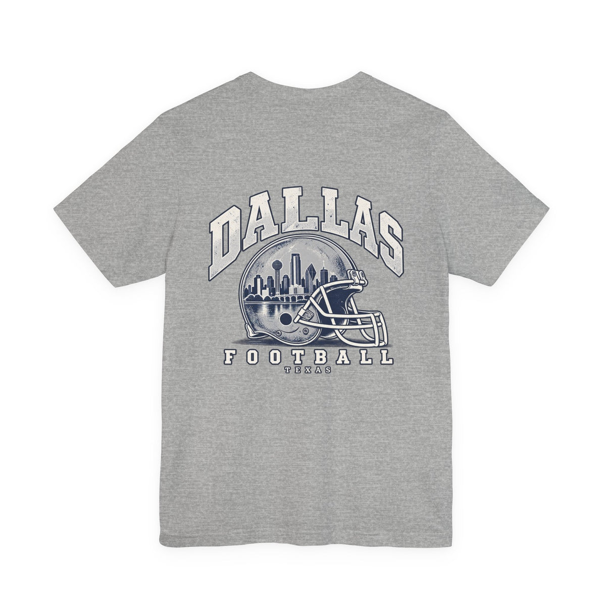 Dallas Football T-Shirt — Navy, White & Gray