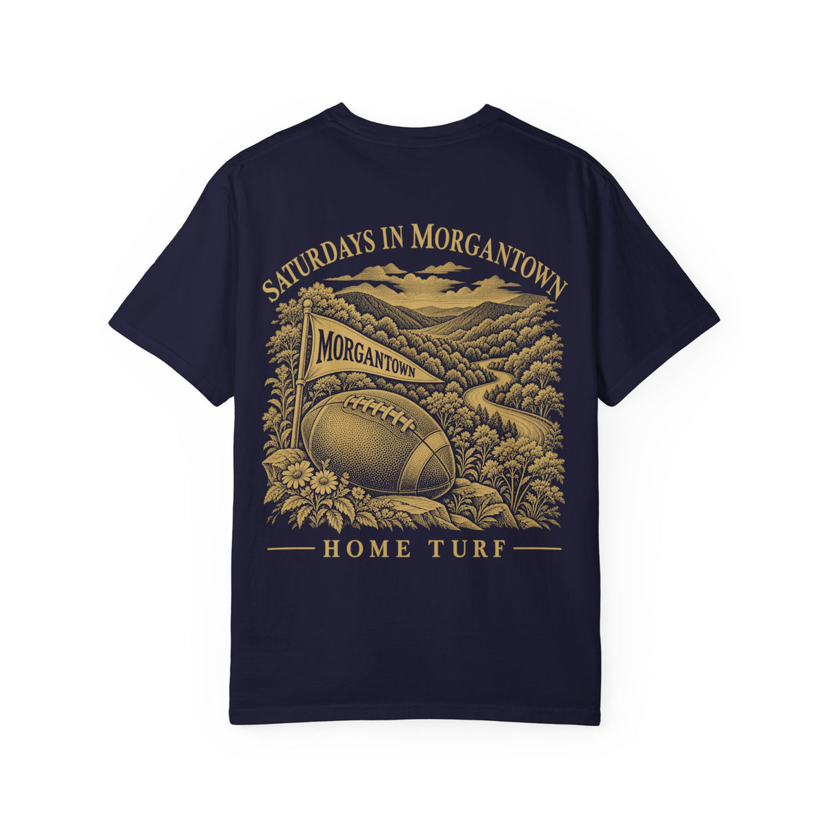 Morgantown Saturday Traditions T-Shirt — True Navy