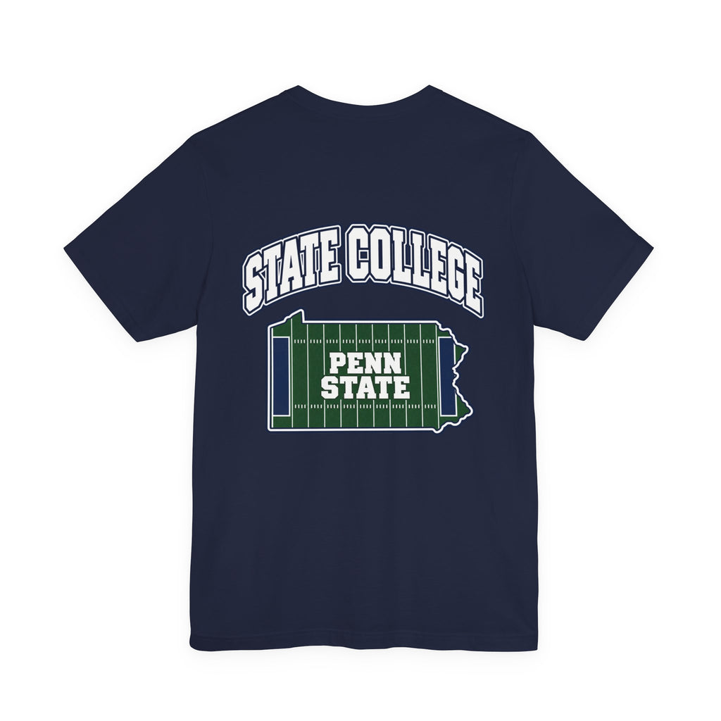 State College Field Addition T-Shirt — Navy & White