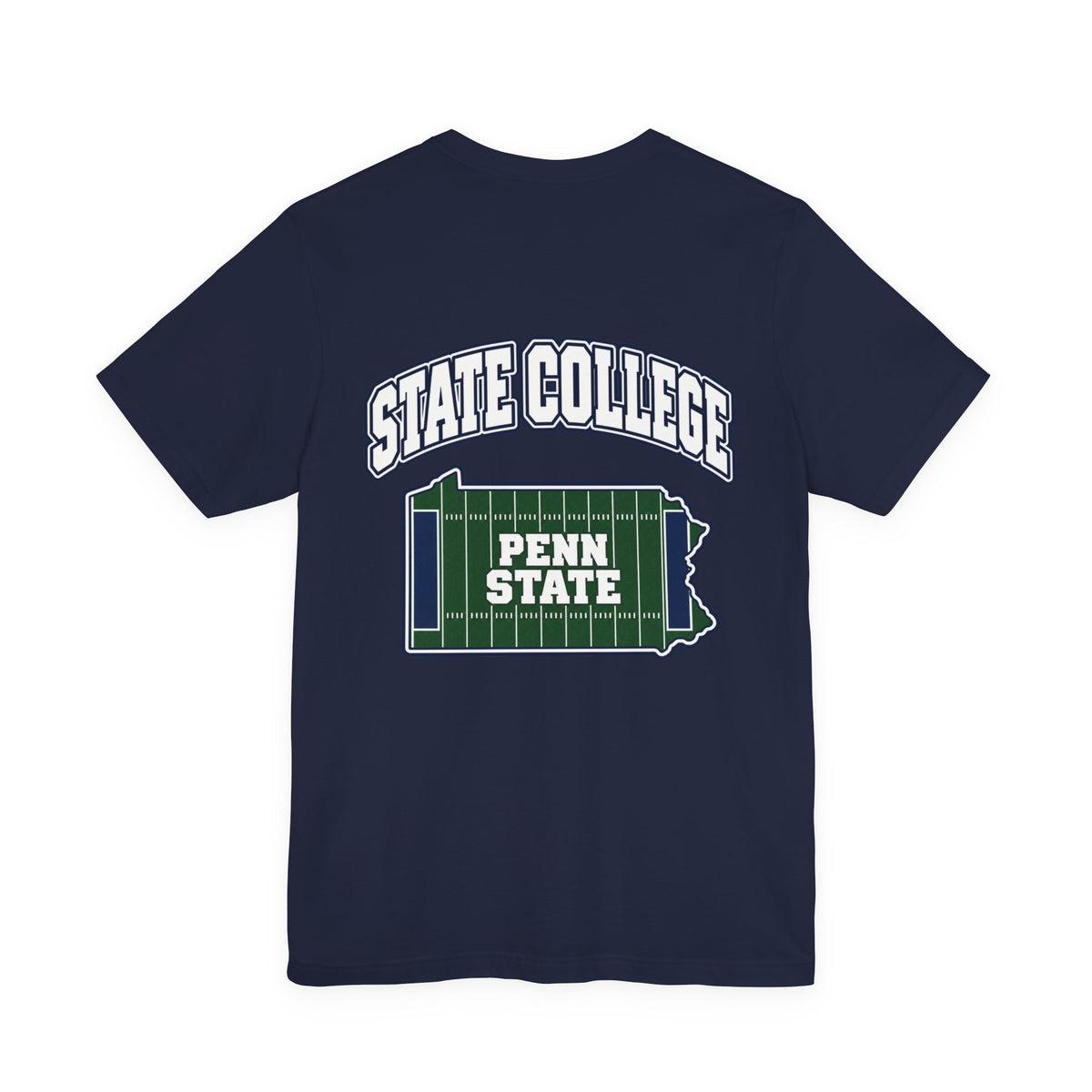 State College Field Addition T-Shirt — Navy & White